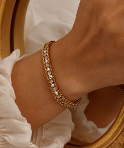 Classic Red Heart Chains Bracelet SL-611022