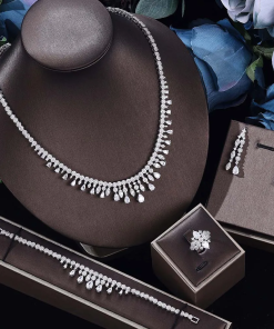 Classic Alphabets Jewelry Sets For Earrings Bracelet Necklace SST-612049