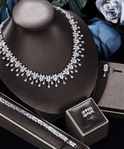 Fashion Pearls Jewelry Sets For Ring Earrings Bracelet Necklace SST-612054