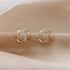 DED0138 Mini Full Diamonds Alphabets Earrings ED-518134